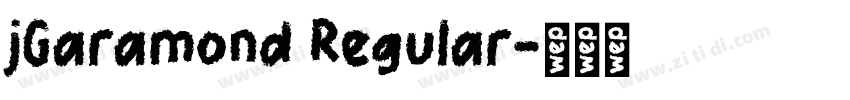 jGaramond Regular字体转换
